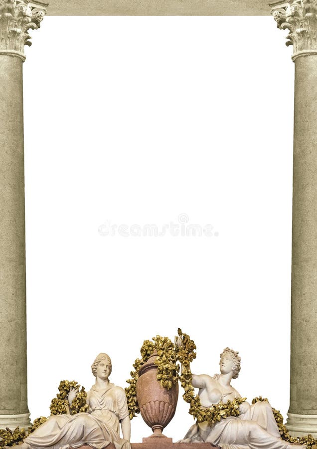 Landscape Blank Frame with Sculpture Bottom Borders Stock Image - Image of  empty, artistic: 124369879