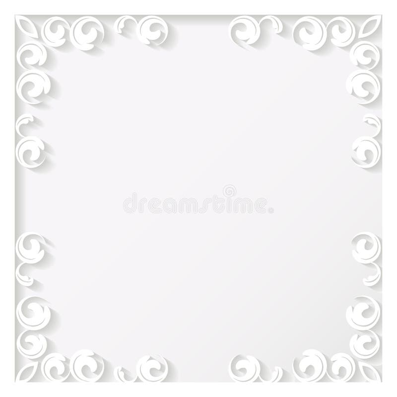 White frame stock vector. Illustration of backdrop, concept - 43666630