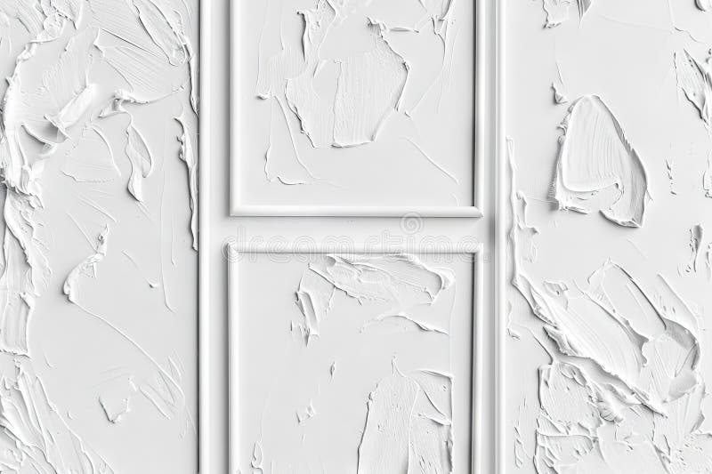 White Frame Texture Background, Realistic Square Frames, White Blank Picture Mockup Template stock illustration