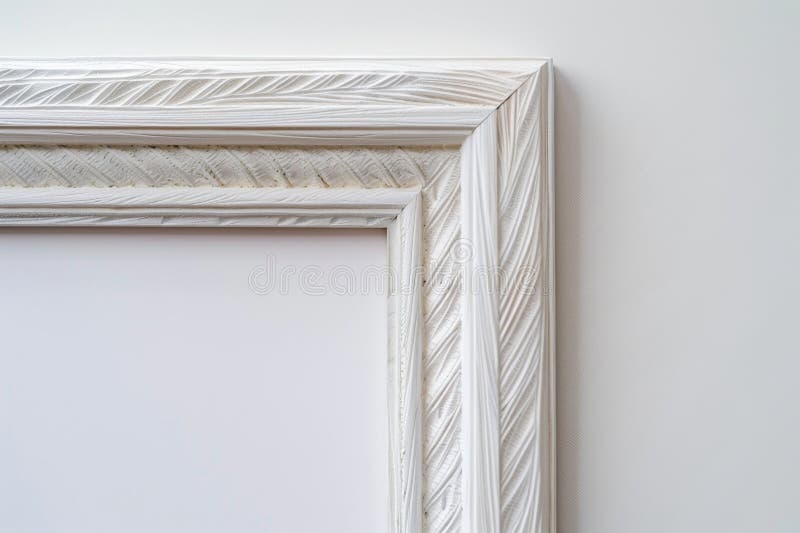 White Frame Texture Background, Realistic Square Frames, White Blank Picture Mockup Template stock illustration