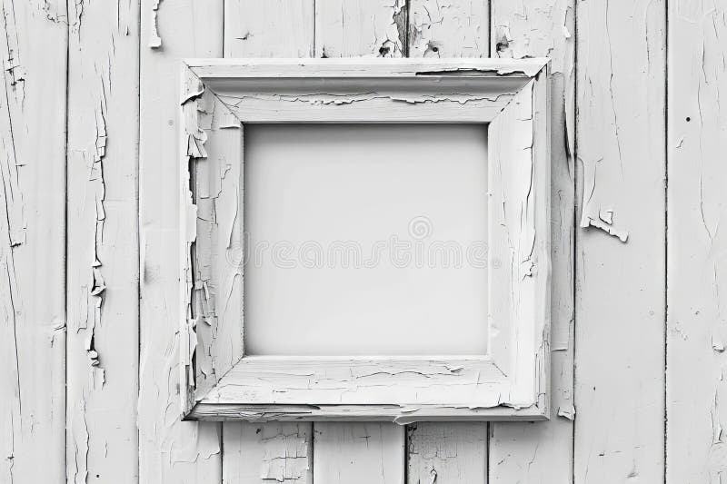 White Frame Texture Background, Realistic Square Frames, White Blank Picture Mockup Template stock image