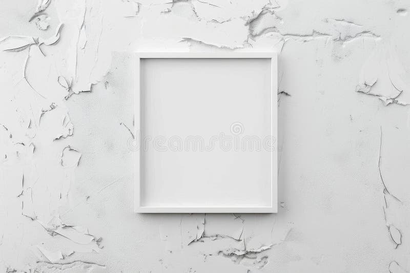 White Frame Texture Background, Realistic Square Frames, White Blank Picture Mockup Template royalty free stock photo