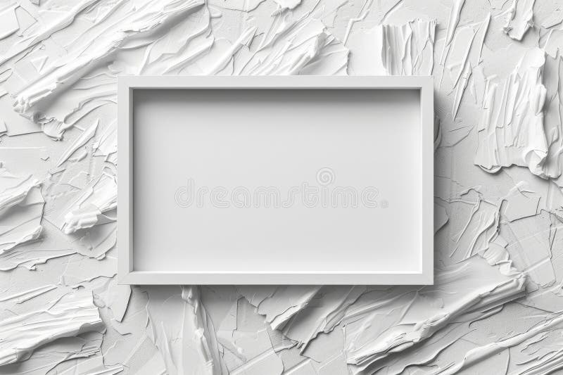 White Frame Texture Background, Realistic Square Frames, White Blank Picture Mockup Template royalty free stock images
