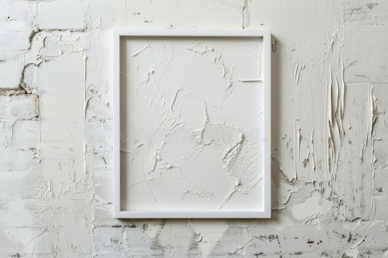 White Frame Texture Background, Realistic Square Frames, White Blank Picture Mockup Template royalty free stock images