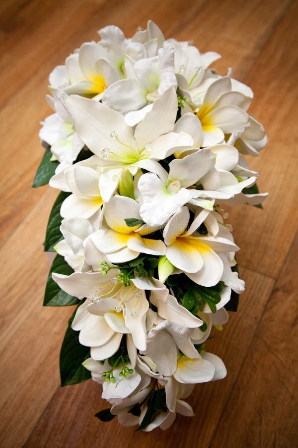 Bouquet From Frangipani, Plumeria In Jars Of Clay With Blurred A Stock