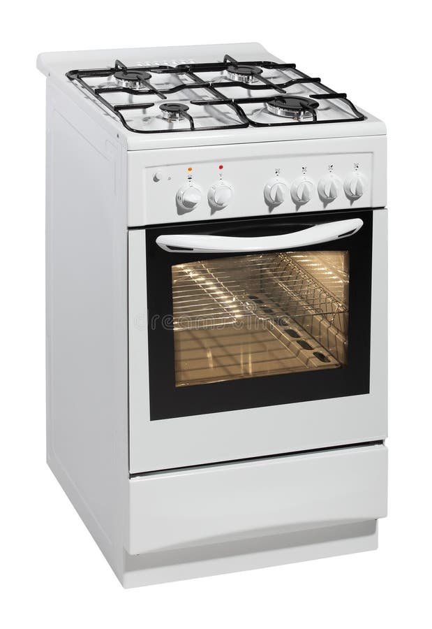 White free standing cooker royalty free stock photography