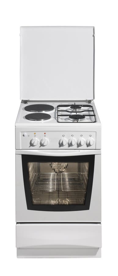 White free standing cooker stock photos