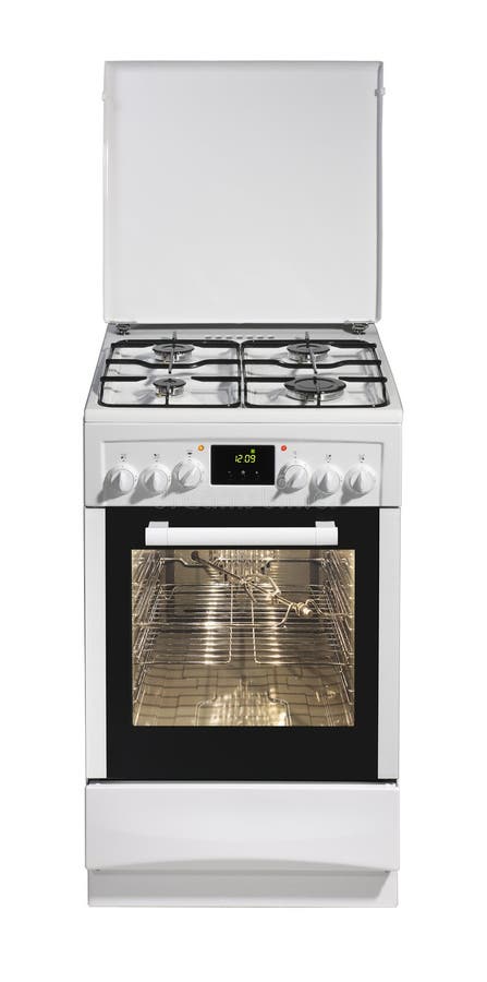 White free standing cooker stock photos