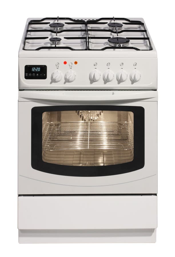 White free standing cooker royalty free stock photography