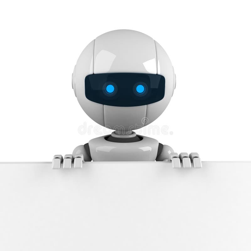 White för banerrobotstay vektor illustrationer