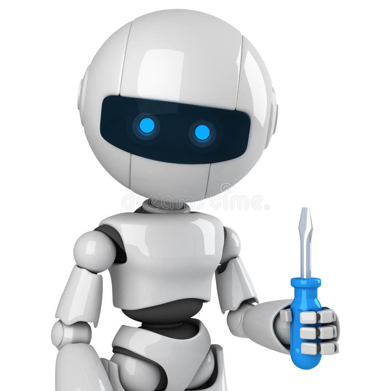White för robotskruvmejselstay vektor illustrationer