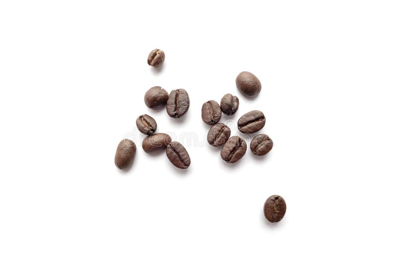 White för studio för bakgrundsbönor kaffe isolerad skjuten Närbild royaltyfri bild