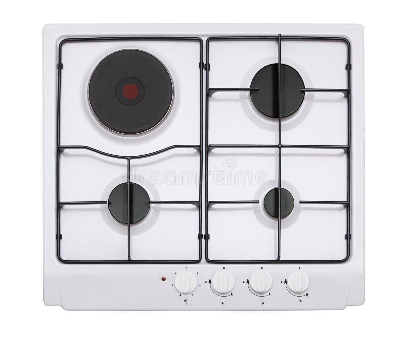 White gas hob royalty free stock photos