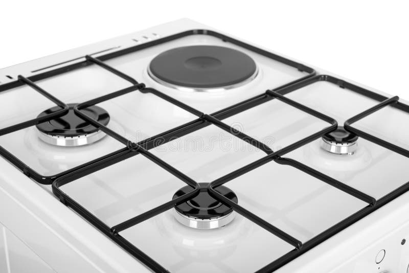 White Gas Stove Isolated on a White Background Stock Photo Image of