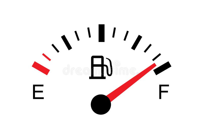 White gas tank illustration on white -Full royalty free illustration