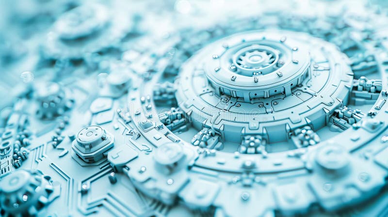 White generic abstract advanced technology device royalty free illustration