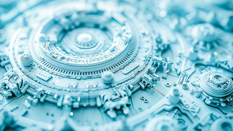White generic abstract advanced technology device royalty free illustration