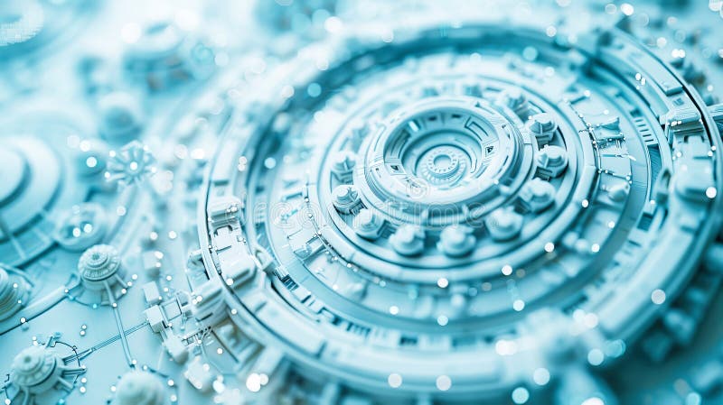 White generic abstract advanced technology device stock illustration
