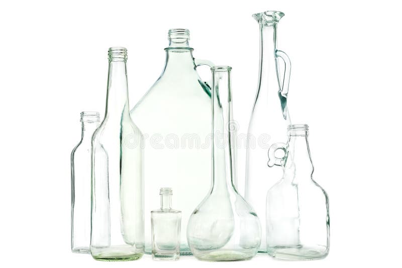White glass bottles stock photography White glass bottles stock photography