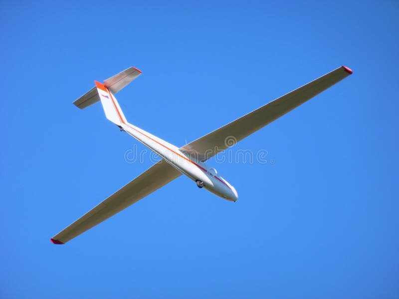 White Glider Flying in the Sky Stock Photo Image of aircraft, glider 85791998