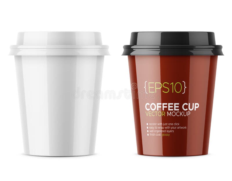 4 Free Clear Plastic Disposable Juice Cup With Dome Lid Mockup PSD