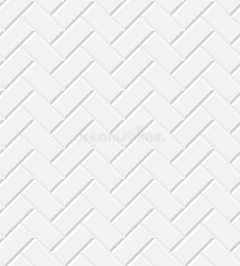 White Glossy Subway Tiles Herringbone Wall Seamless Pattern