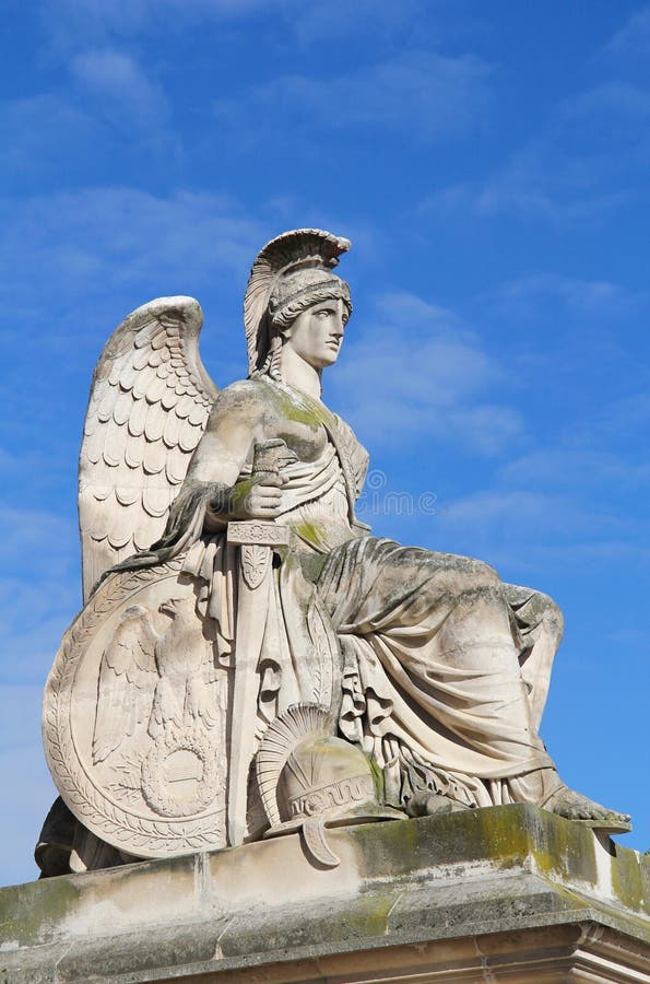 White Goddess Statue in Louvre Garden Stock Image Image of monument