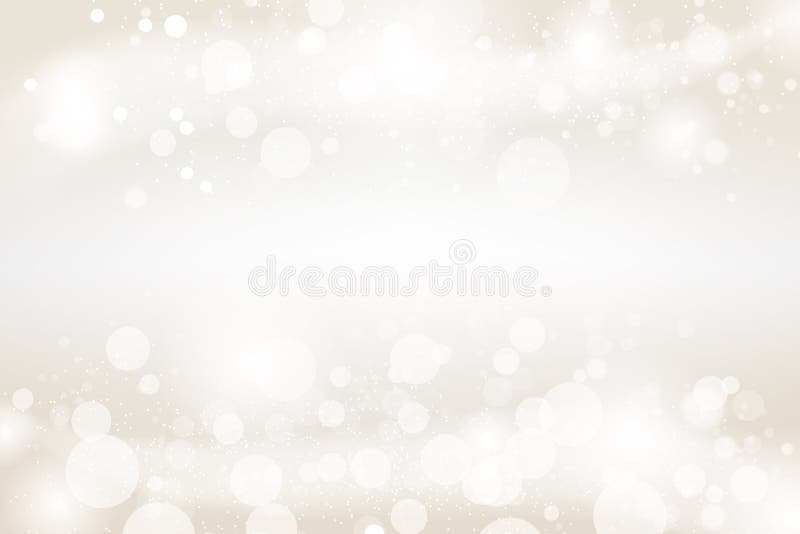 White and gold abstract Bokeh background, celebration seasonal holiday vector illustration