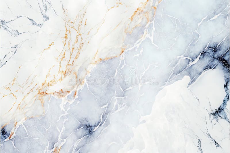 White and Gold Marble, a Digital Painting, and a Surface Texture with Great Detail Stock