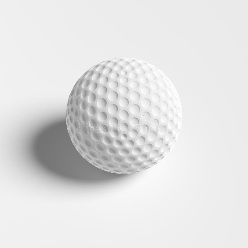 White Golf Ball on White Background. Close Up Macro View Stock ...
