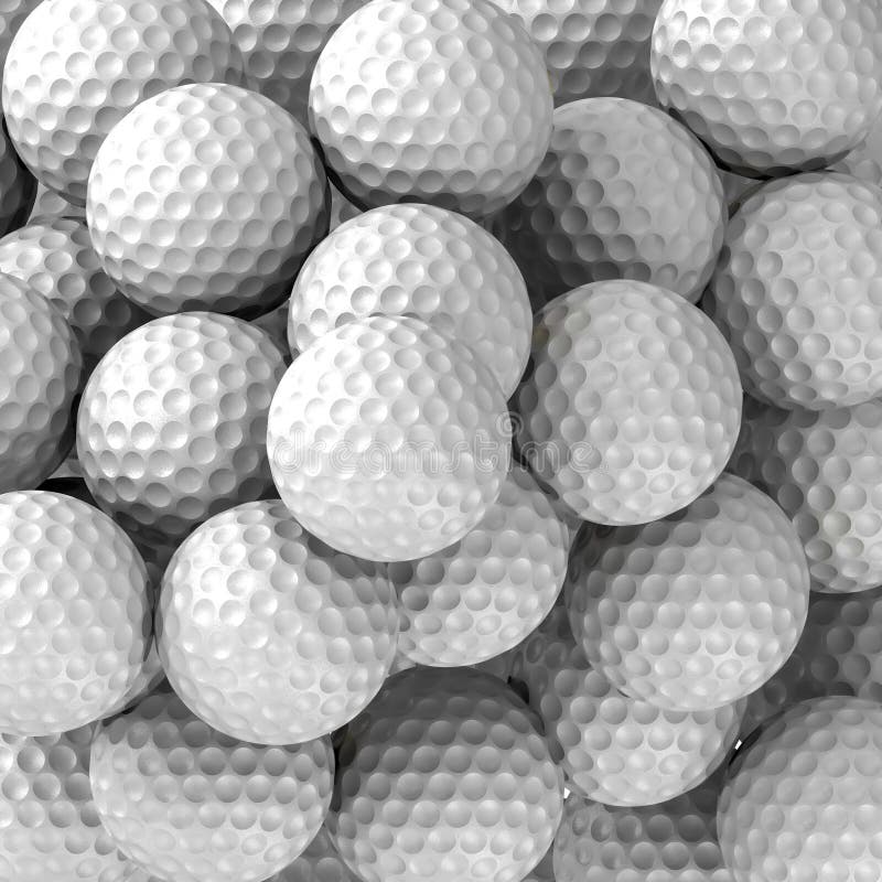 Lots of Golf Balls on a Golf Field Stock Image Image of accessory