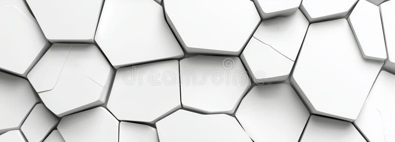 White graphic design with abstract cubes. stock photo