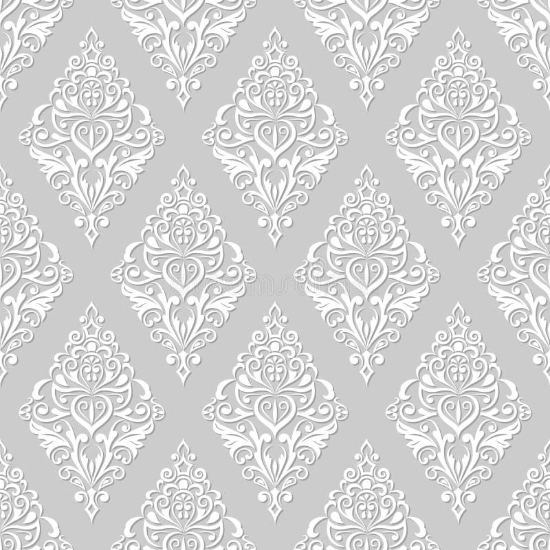 White And Grey Floral Wallpaper Stock Vector - Image: 49758184