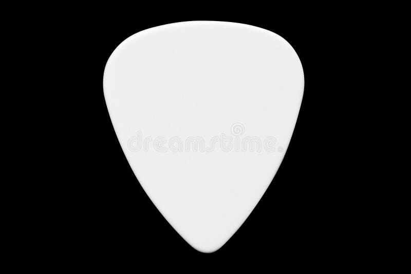 White guitar pick on black stock image. Image of heavy 185894683