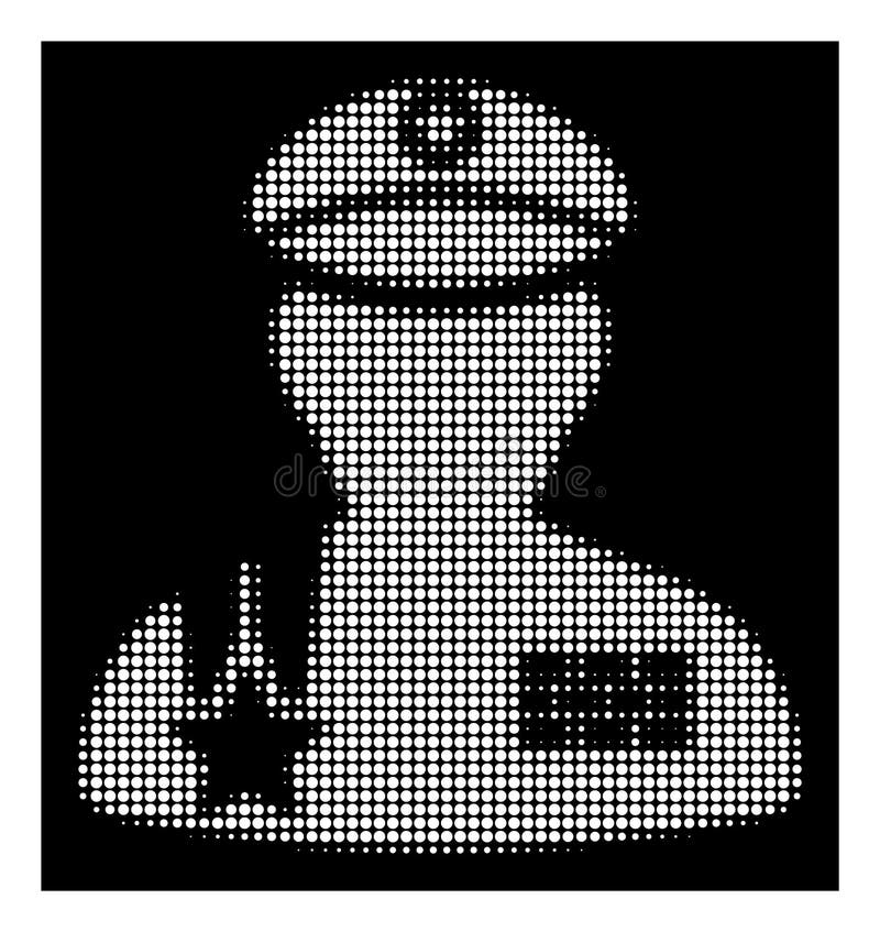 White Halftone Army General Icon royalty free illustration