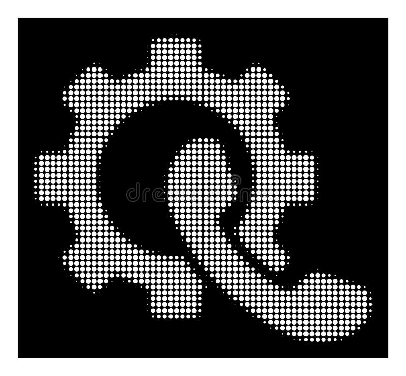 White Halftone Phone Configuration Icon royalty free illustration