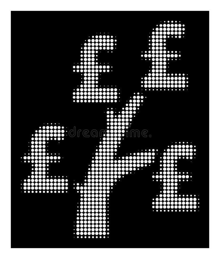 White Halftone Pound Money Tree Icon royalty free illustration White Halftone Pound Money Tree Icon royalty free illustration