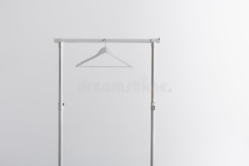 White Hanger on Garment Rack Isolated Stock Photo Image of isolated