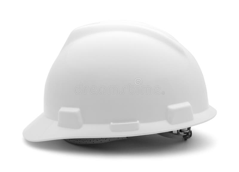 White Hard Hat Side stock photo. Image of white, protective 79382546