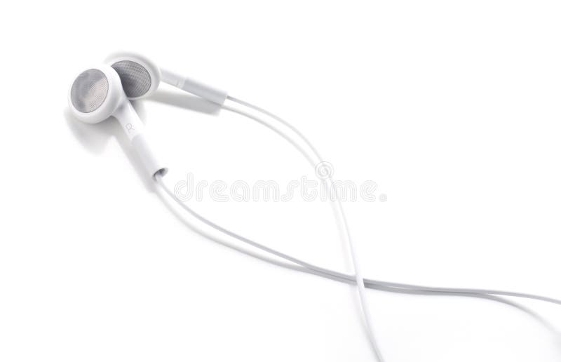 White headphones stock photography