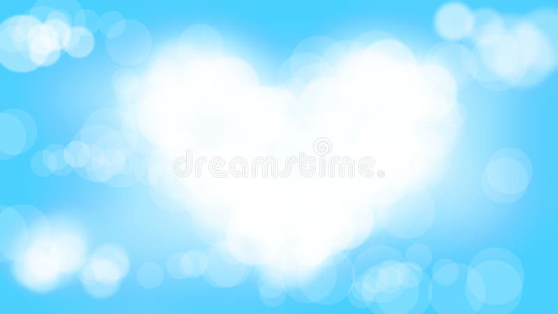 white heart bokeh light blue blur background cloud sky bubble texture wallpaper 50110781