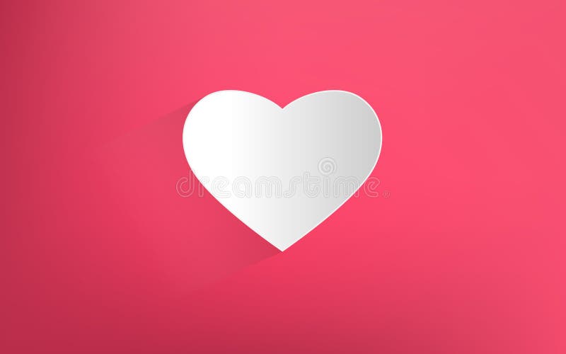 White Heart on Pink Background Stock Vector Illustration of pink