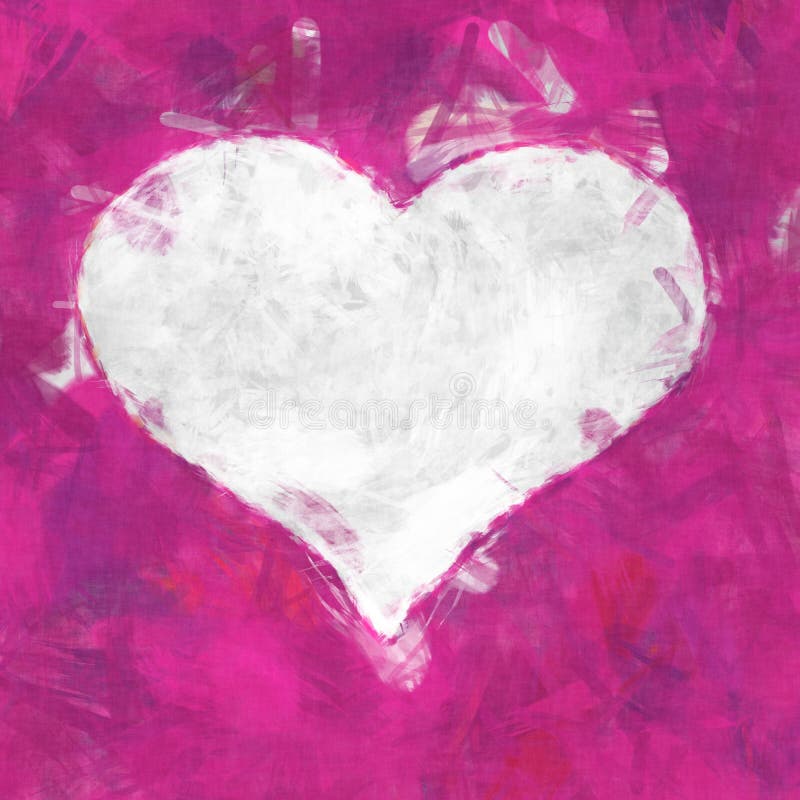 White Heart on Pink stock illustration. Illustration of hearts 37537861