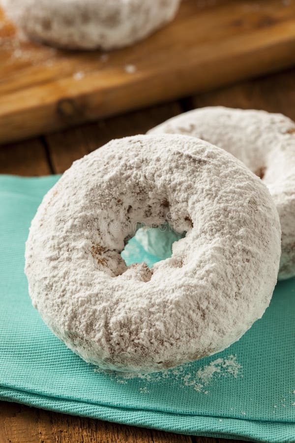 White Homemade Powdered Donuts Stock Photo Image of donut, snack