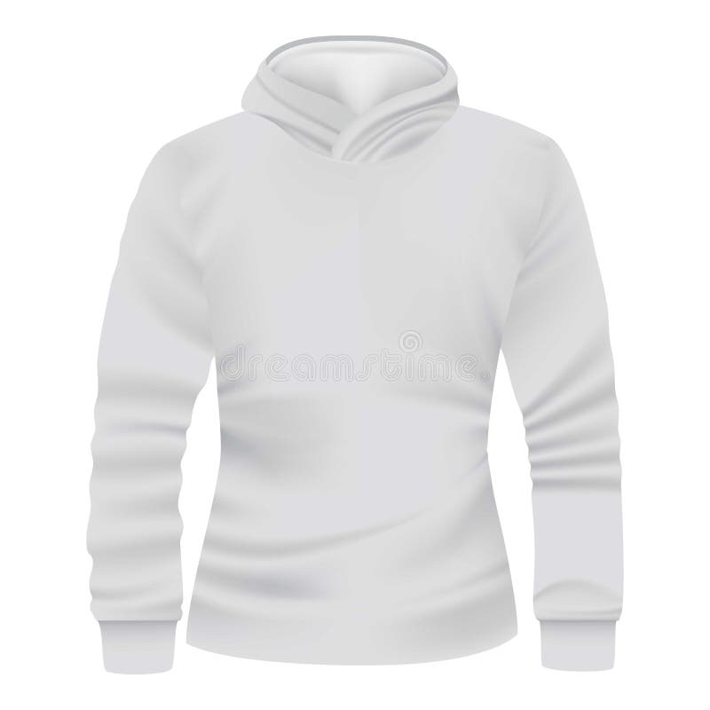 Download White Hoodie Back View Mockup, Realistic Style Stock ...