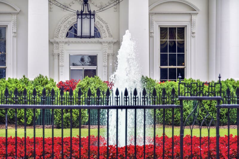 White House Snow Washington DC Stock Image - Image of political ...