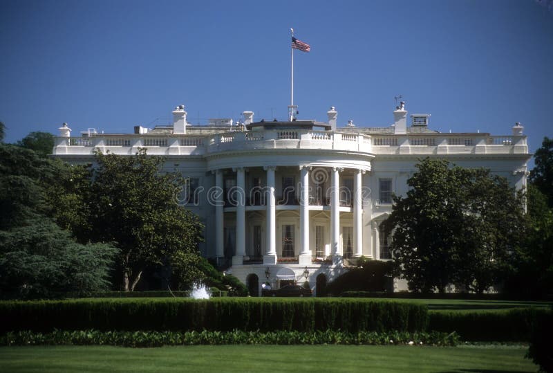 Back Facade of the White House Stock Image Image of american, column