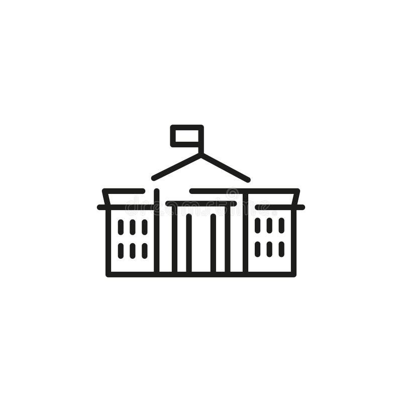 White House icon stock vector. Illustration of house - 322814188