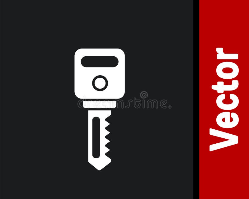 White House key icon isolated on black background. Vector Illustration vector illustration