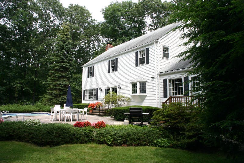 White house and lawn royalty free stock photos